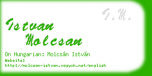 istvan molcsan business card