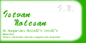 istvan molcsan business card